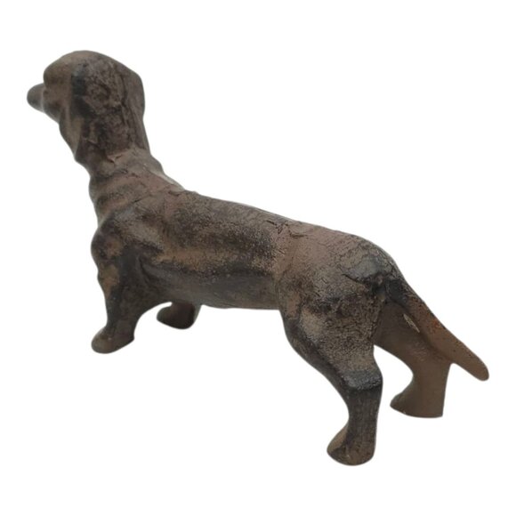 Dachshund Weiner Dog Figurine Statue Cast Metal Vintage Decorative Paper Weight - Picture 11 of 12